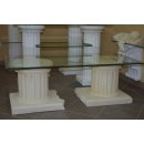 Couchtisch Wohnzimmertisch Glastisch Säulentisch Steintisch Antiker Tisch 120cmx60cm