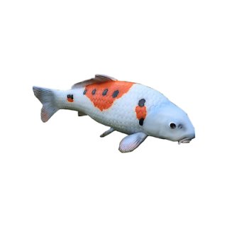 Deko Figur Fisch Koi Karpfen Fischfigur H 13 cm Teichfigur für Wasserbereiche 