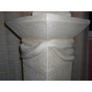 Antike Designer Stehlampe Marmorlampe Marmor Creme Beige Höhe: 180cm