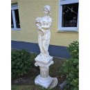 Griechische Blumenfrau Frauenskulptur Gartenfigur Steinfigur Gartenfigur H:177cm