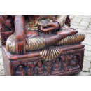Sitzender Thai Buddha Gottheit Statue Gartenfigur Feng Shui Bronze Optik H&ouml;he: 94cm