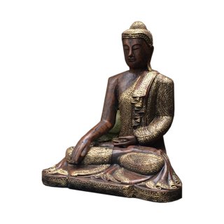 Sitzender Thai Buddha Gottheit Statue Gartenfigur Feng Shui