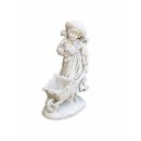 Steinfigur Gartenfigur Kinder Mädchenfigur Pflazschale Pflanzkübel Höhe: 90cm - 82KG