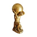 Atlas Mini Bar Globus auf dem Rücken Herkules Skulptur Griechische Figuren Gold