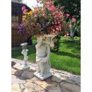 2 x Gartenfiguren-Set Steinfigur Pflanzschale Pflanzk&uuml;bel Dekofigur Gartenfigur