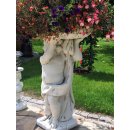 2 x Gartenfiguren-Set Steinfigur Pflanzschale Pflanzkübel Dekofigur Gartenfigur