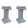 Antikes Wohndesign Spar-Set 2 x Steins&auml;ule Sockels&auml;ule Griechische Blumens&auml;ule Gartens&auml;ule Figurenst&auml;nder 172KG H&ouml;he: 70cm