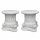 Antikes Wohndesign Spar-Set 2 x Steinsäule Sockelsäule Griechische Blumensäule Gartensäule Figurenständer 130KG Höhe: 40cm
