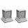 Antikes Wohndesign Spar-Set 2 x Steinsäule Sockelsäule Griechische Blumensäule Gartensäule Figurenständer 130KG Höhe: 42cm