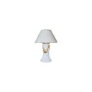 Antike Tischlampe Nachtischlampe Kamin Lampe Wohnzimmerlampe Bürolampe Weiß Gold