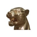 Berglöwe Panther Figur Raub Katze Puma Löwe Jaguar Tierfigur Dekofigur Gold