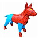 Lebensgroßer Bullterrier Spiderman Edition American Bully Hundefigur Tierfiguren