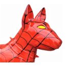 Lebensgroßer Bullterrier Spiderman Edition American Bully Hundefigur Tierfiguren