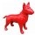 Lebensgro&szlig;er Bullterrier Terrier American Bully Rassehund Kampfhund Lack Rot