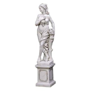 Gartenfigur Steinfigur Göttin Griechische Blumenfrau Frauenskulptur Frauenfigur